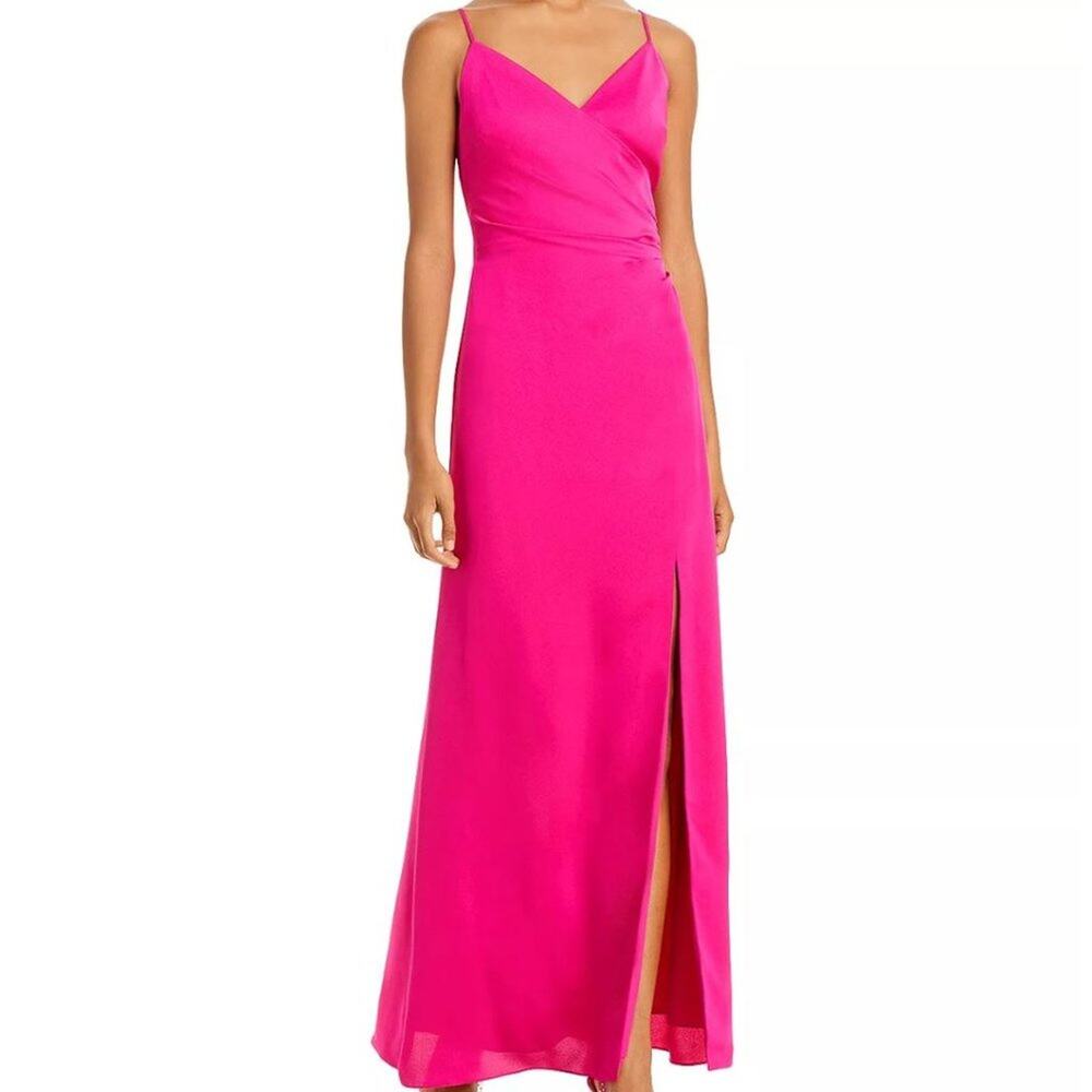 NWT$ 328 AQUA Tie Back Gown VeryBerry size 0